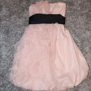 Light Pink Cocktail Dress with Black Belt